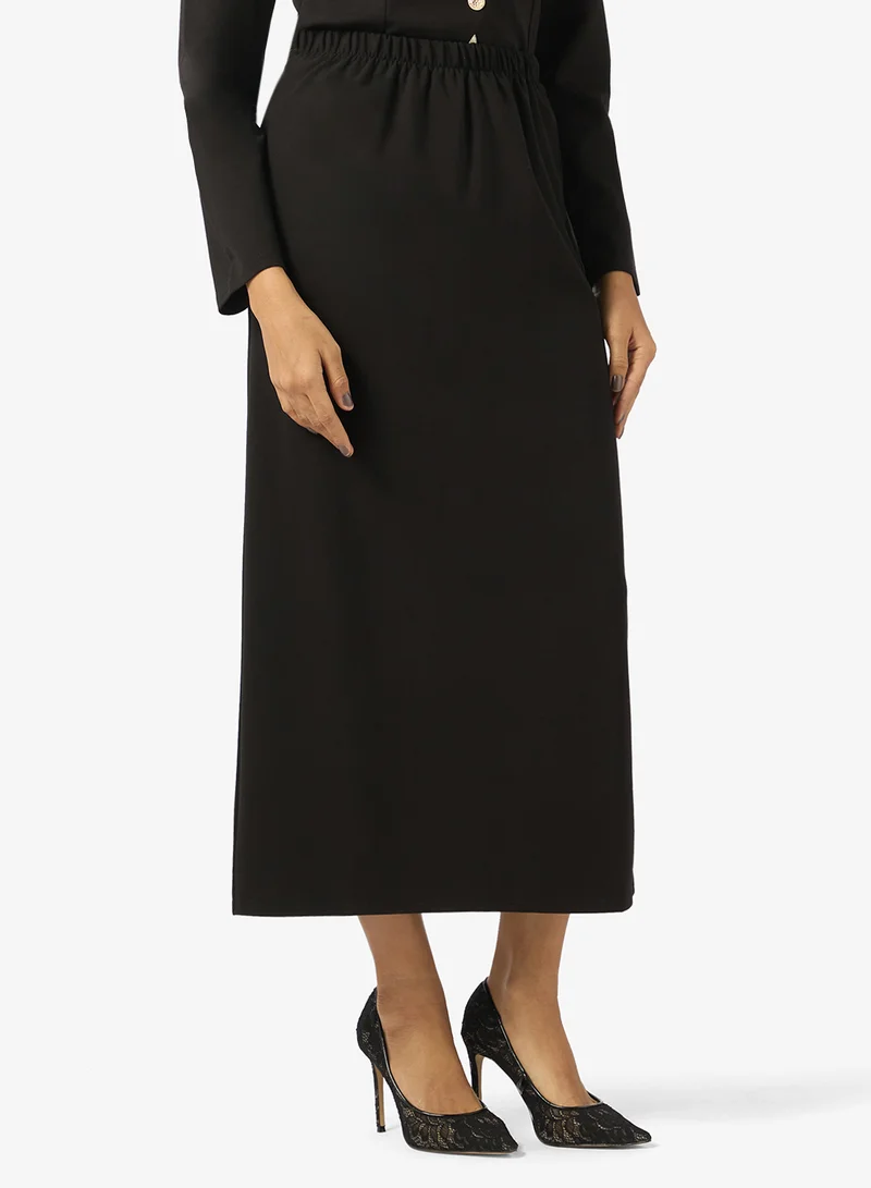 Khizana  Lace Trim Top & Column Skirt Set for Women | Best Price UAE